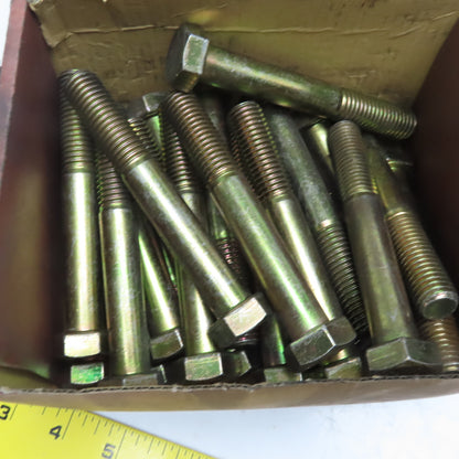 Brighton Best 5/8"-11 x 4-1/2" Hex Cap Grade 8 Yellow Zinc Bolts Lot Of 25
