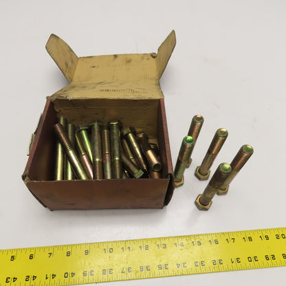 Brighton Best 5/8"-11 x 4-1/2" Hex Cap Grade 8 Yellow Zinc Bolts Lot Of 25
