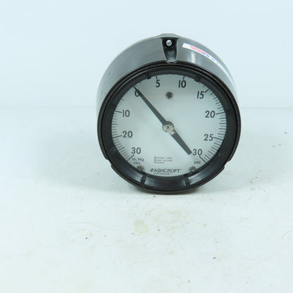 Ashcroft Q8639 DuraGauge 4" Pressure Gauge 0-30 In Hg. Vac 0-30 PSI