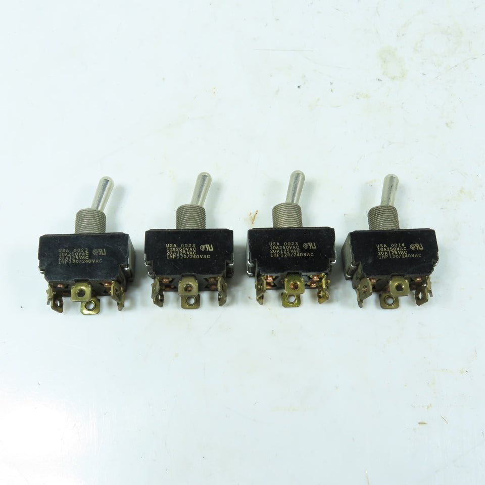 Eaton Cutler Hammer DPDT Toggle 20A 125V Heavy Duty DPDT Toggle Switch Lot of 4