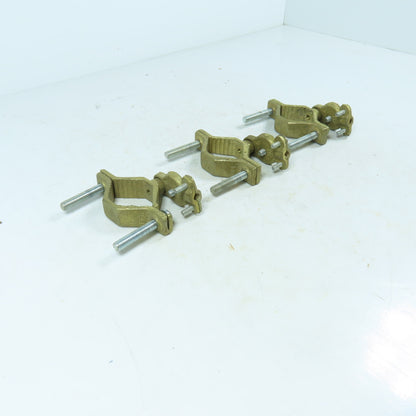 BKB J-2 Bronze Pipe Ground Clamp J-2 Direct Burial 1-1/4-2" Lot of 3