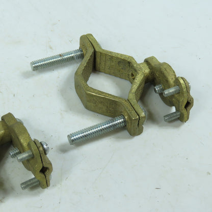 BKB J-2 Bronze Pipe Ground Clamp J-2 Direct Burial 1-1/4-2" Lot of 3
