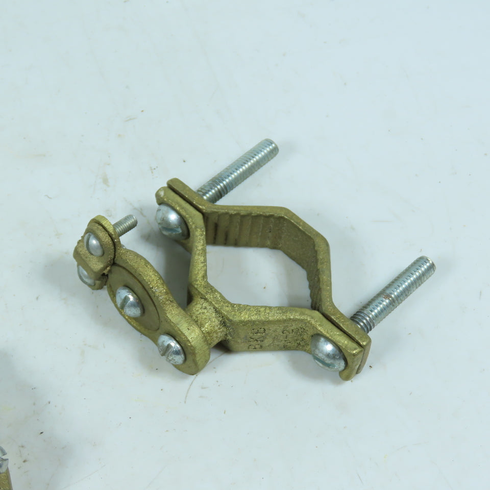 BKB J-2 Bronze Pipe Ground Clamp J-2 Direct Burial 1-1/4-2" Lot of 3