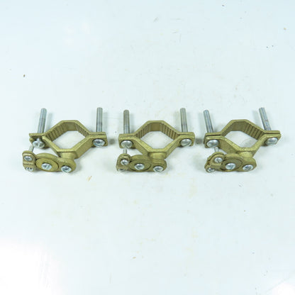 BKB J-2 Bronze Pipe Ground Clamp J-2 Direct Burial 1-1/4-2" Lot of 3