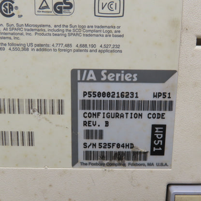 Sun 447 Foxboro I/A Series Ver 4.1 WP51 100-240V Workstation Processor