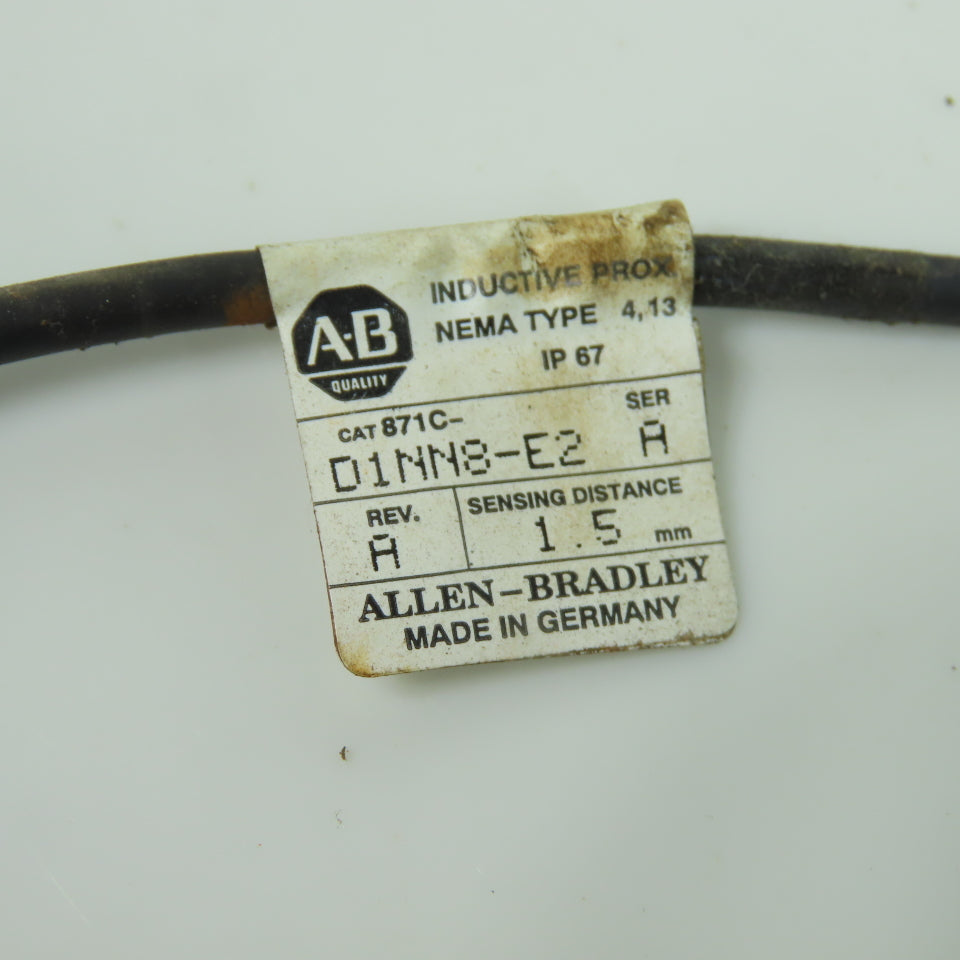 Allen Bradley D1NN8-E2 Inductive Proximity Sensor Ser A Rev A 1.5mm
