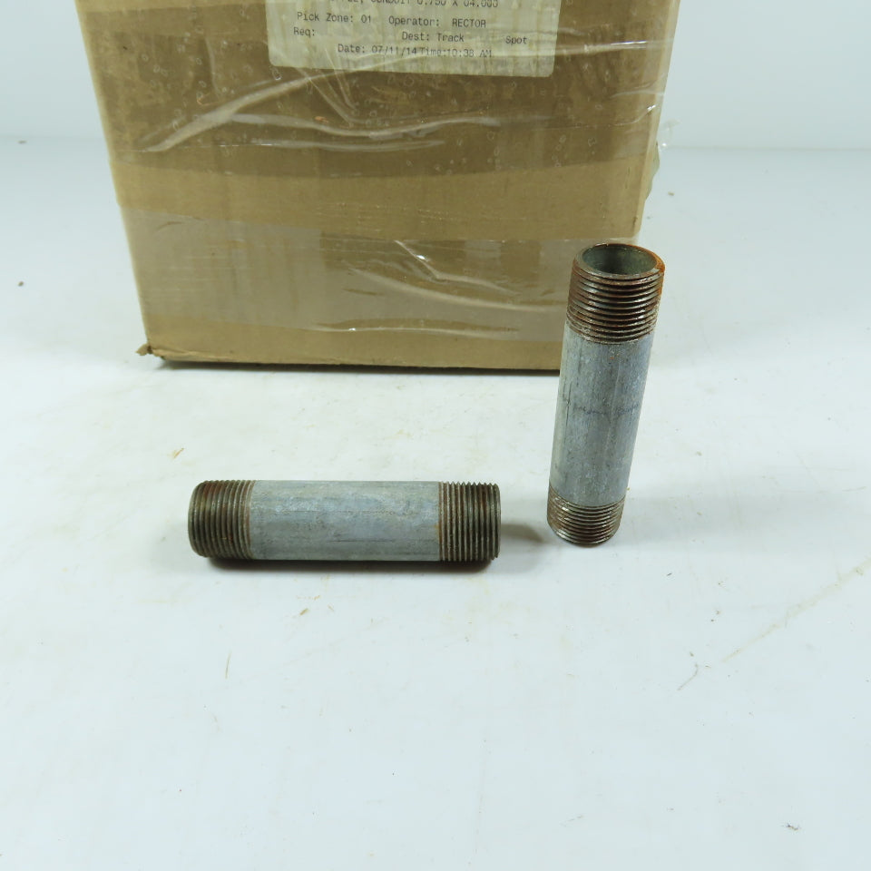 3/4" x 4" Galvanized Rigid Conduit Nipple Lot of 100