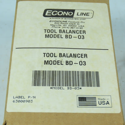 Gleason Reel BD-03 Econo Line Tool Balancer 3.0 Lbs Max Capacity