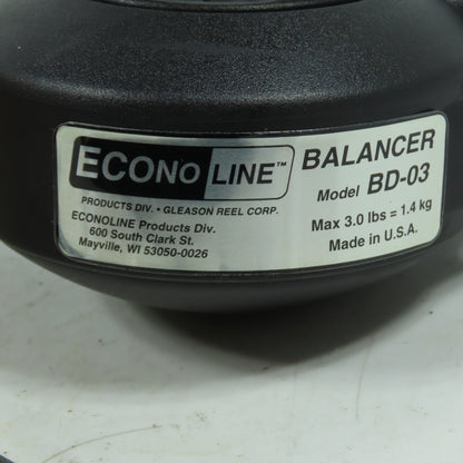 Gleason Reel BD-03 Econo Line Tool Balancer 3.0 Lbs Max Capacity