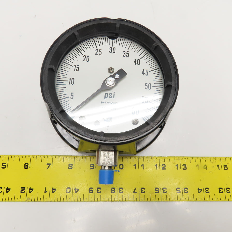 Ametek Fig 1981 0-60PSI Bottom Ported Pressure Gauge 4-1/2"