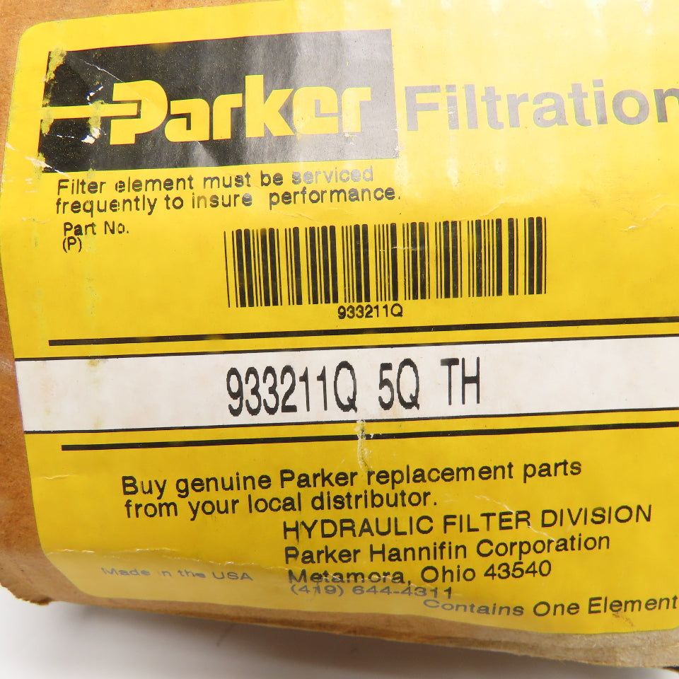 Parker 933211Q 5Q WJ 5 Micron Microglass Pleated Hydraulic Filter