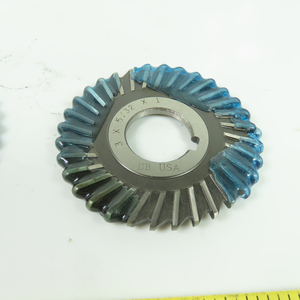 3" x 5/32" x 1" UB Straight Tooth Side Milling Cutter Lot Of 2