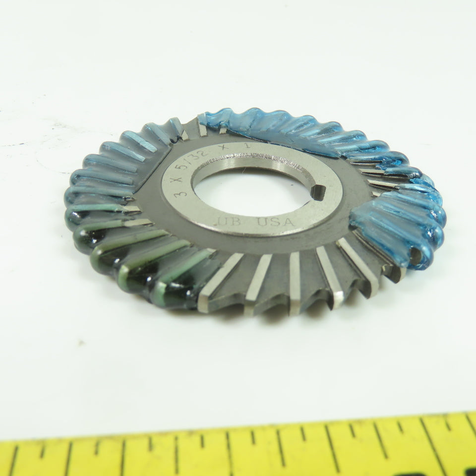3" x 5/32" x 1" UB Straight Tooth Side Milling Cutter Lot Of 2