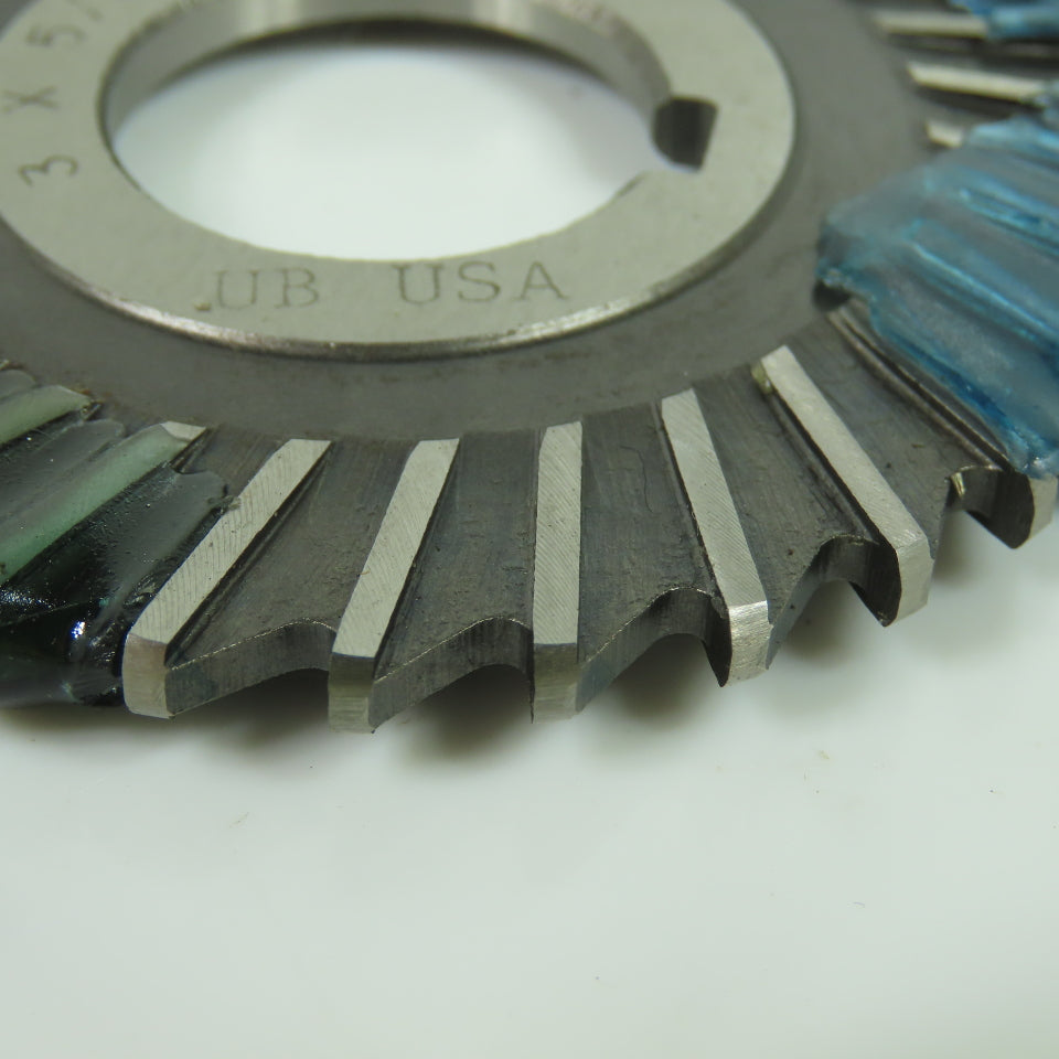 3" x 5/32" x 1" UB Straight Tooth Side Milling Cutter Lot Of 2