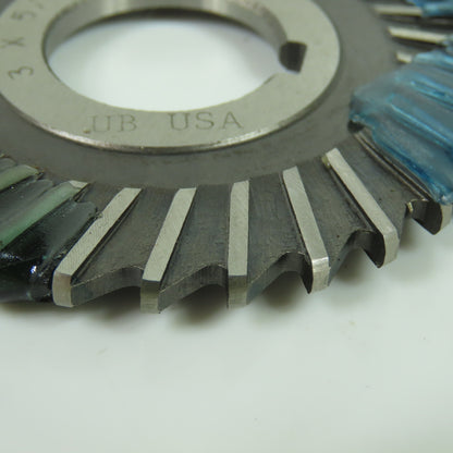 3" x 5/32" x 1" UB Straight Tooth Side Milling Cutter Lot Of 2