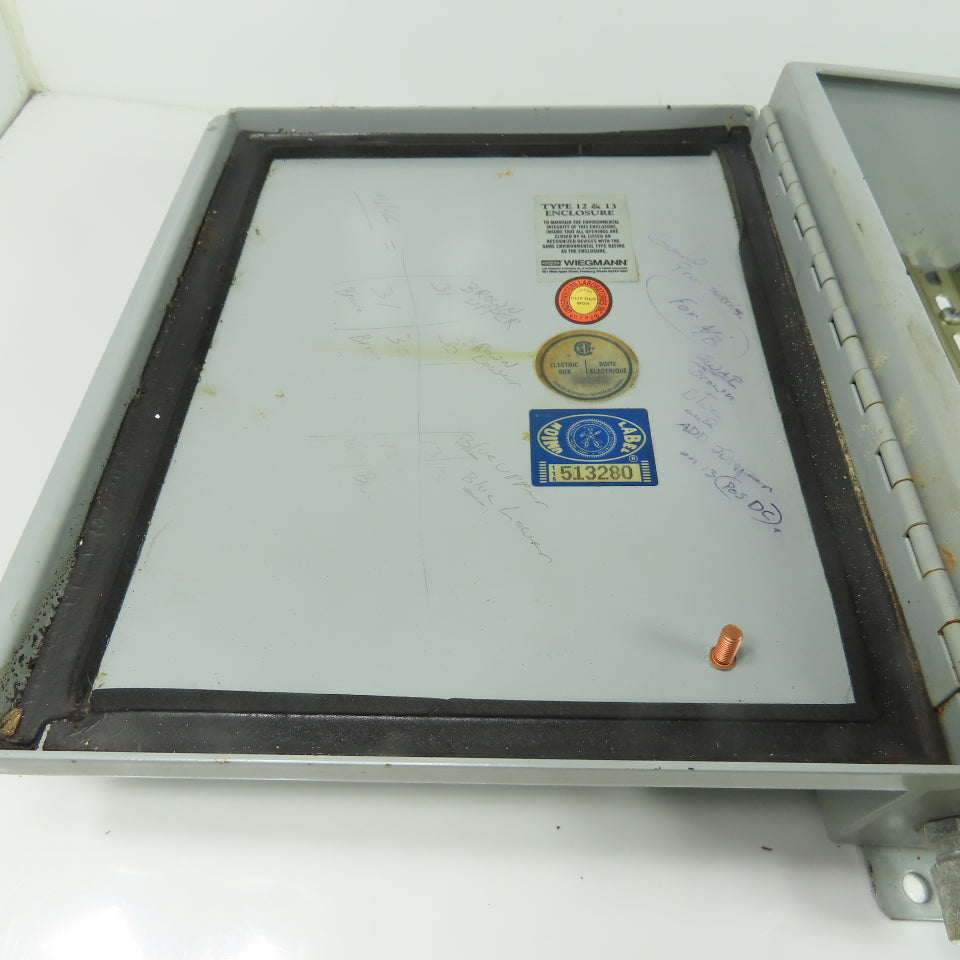 Wiegmann 10" x 8" x 4" Electrical Enclosure Type 12,13 W/ Backplate