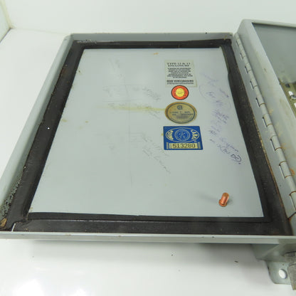 Wiegmann 10" x 8" x 4" Electrical Enclosure Type 12,13 W/ Backplate