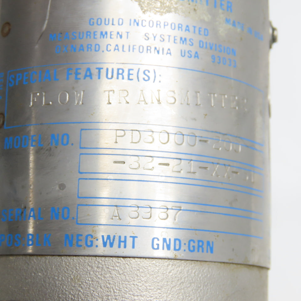 Gould PD3000-200 Flow Transmitter 3 Way Stainless Steel Manifold 1/2" NPT