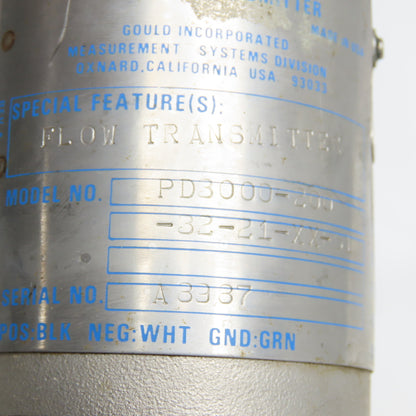 Gould PD3000-200 Flow Transmitter 3 Way Stainless Steel Manifold 1/2" NPT