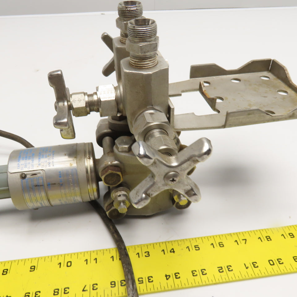 Gould PD3000-200 Flow Transmitter 3 Way Stainless Steel Manifold 1/2" NPT