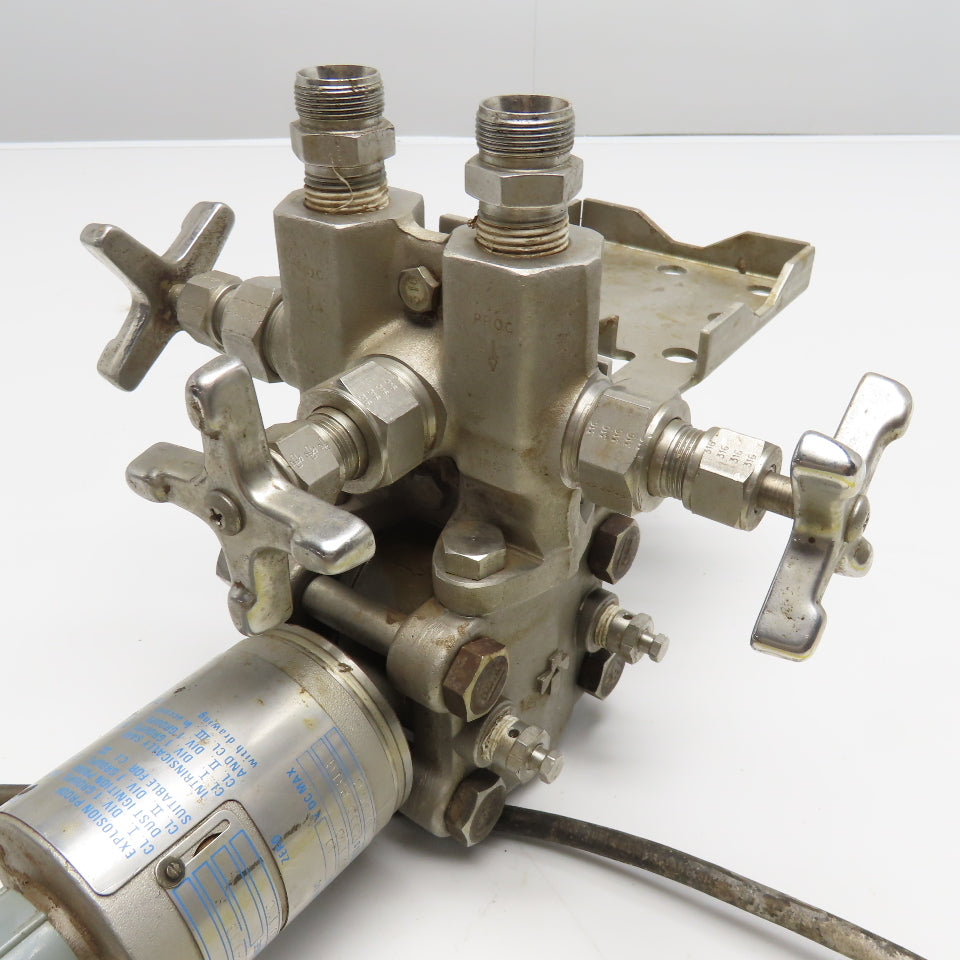 Gould PD3000-200 Flow Transmitter 3 Way Stainless Steel Manifold 1/2" NPT