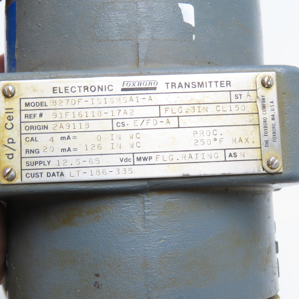 Foxboro 824DF-IS1SMSA1-A 3" Flange Pressure Transmitter 12.5-65VDC