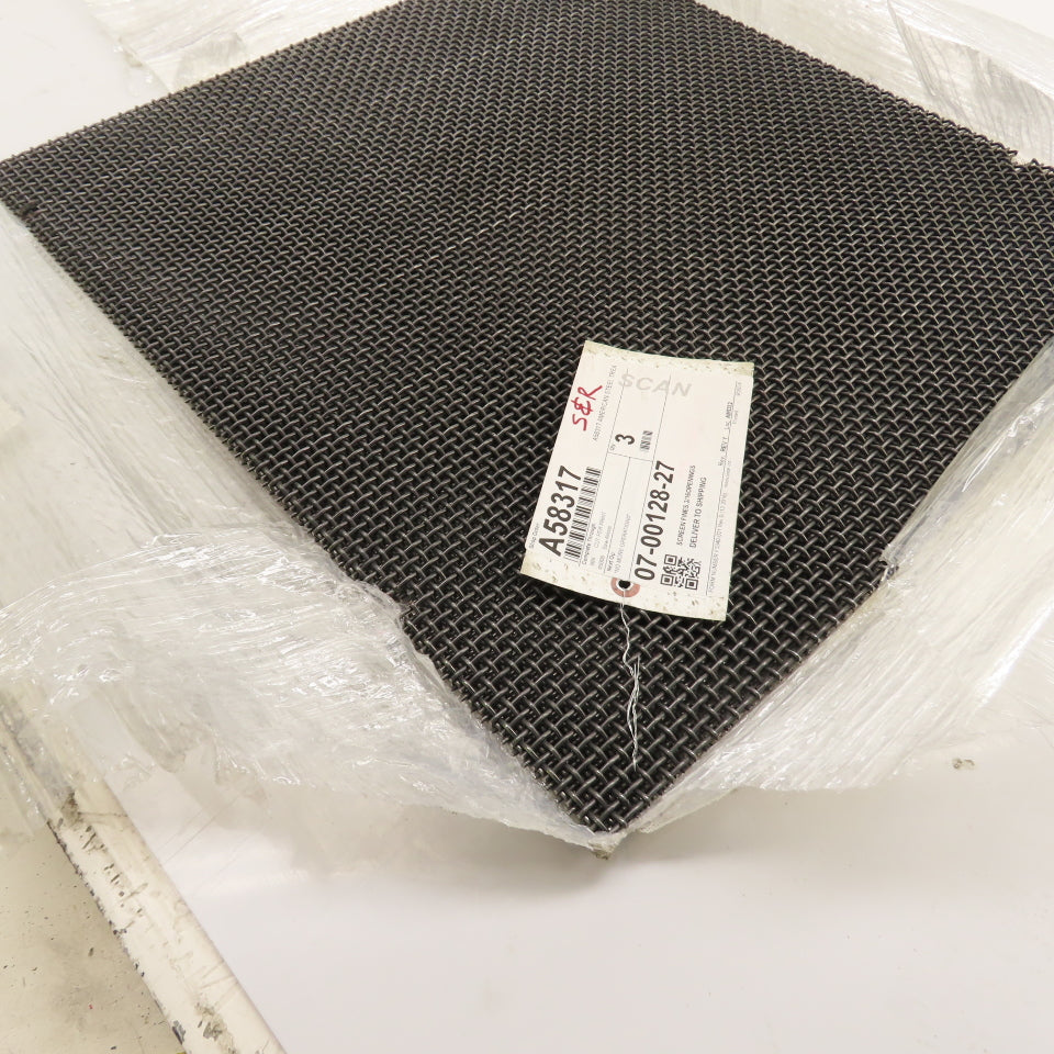 Steel Screen Fines Wire Mesh 26" x 23-1/8" 3/16" Openings 3/32" Thick Lot Of 3