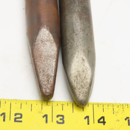 9" Impact Jack Hammer Demolition Moil Point Chisel 11-1/2" OAL Lot Of 2