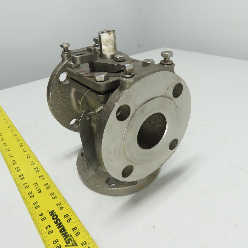 Flowserve 2-MG4-11D-0T9M1GA 2" Stainless Steel Industrial Plug Valve CF8M