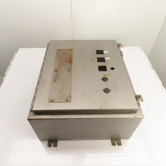 Hoffman A-242010LP Electrical Enclosure 24" x 20" x 10" W/Backplate NEMA 12/13