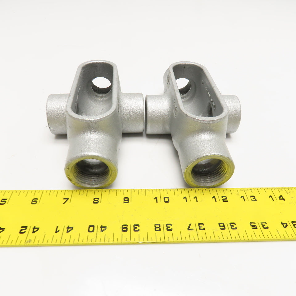 Crouse Hinds X37 1" Threaded Conduit Body Cross Conduilet Lot Of 2