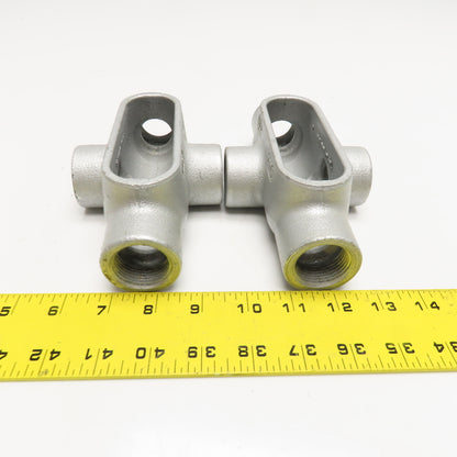 Crouse Hinds X37 1" Threaded Conduit Body Cross Conduilet Lot Of 2