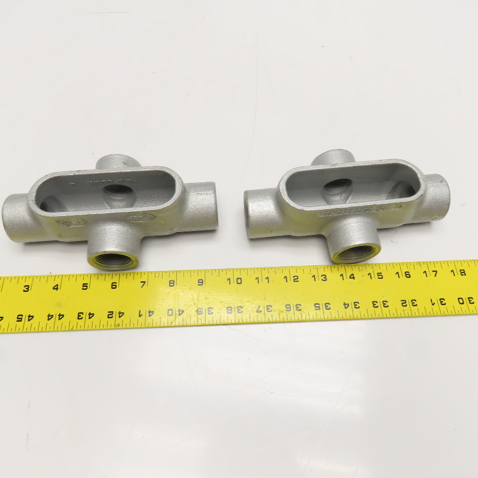 Crouse Hinds X37 1" Threaded Conduit Body Cross Conduilet Lot Of 2