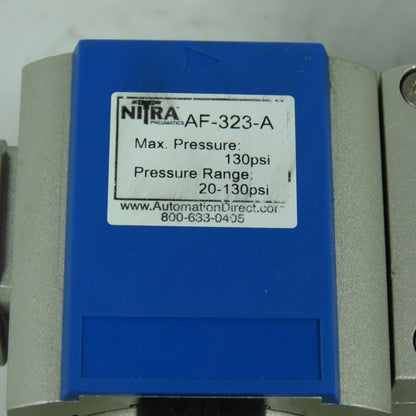 Nitra AR-322 AF-323-A Pneumatic Filter Regulator Combo 20-130 PSI Range