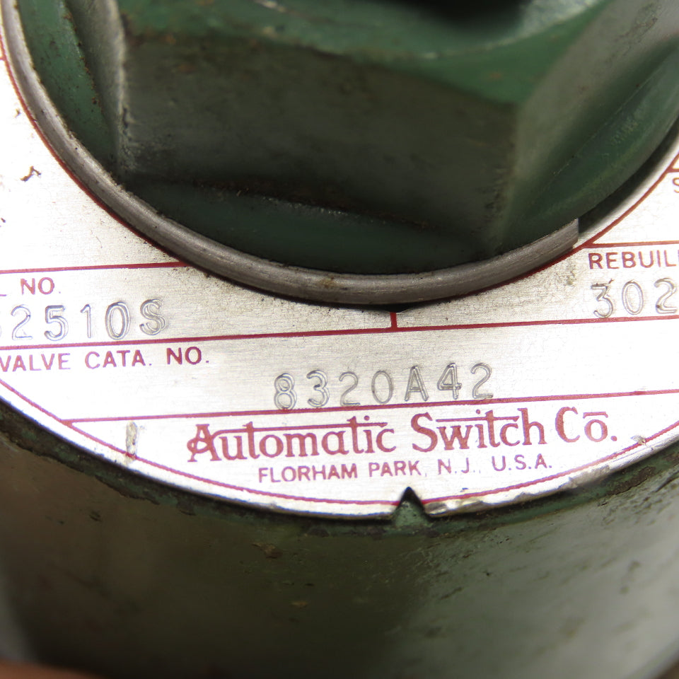 Asco 8320A42 1/8" NPT Solenoid Valve 110/120V 100PSI WOG