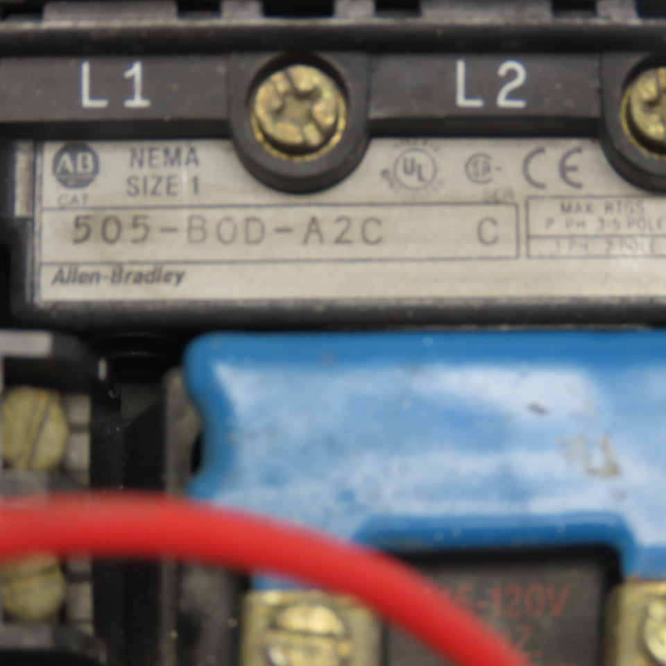 Allen Bradley 505-BOD-A2C Size 1 Reversing Starter 600V Max 115V Coil