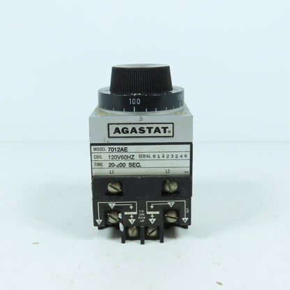 Agastat 7012AE Pneumatic Time Delay Relay 120V 20-200 Sec