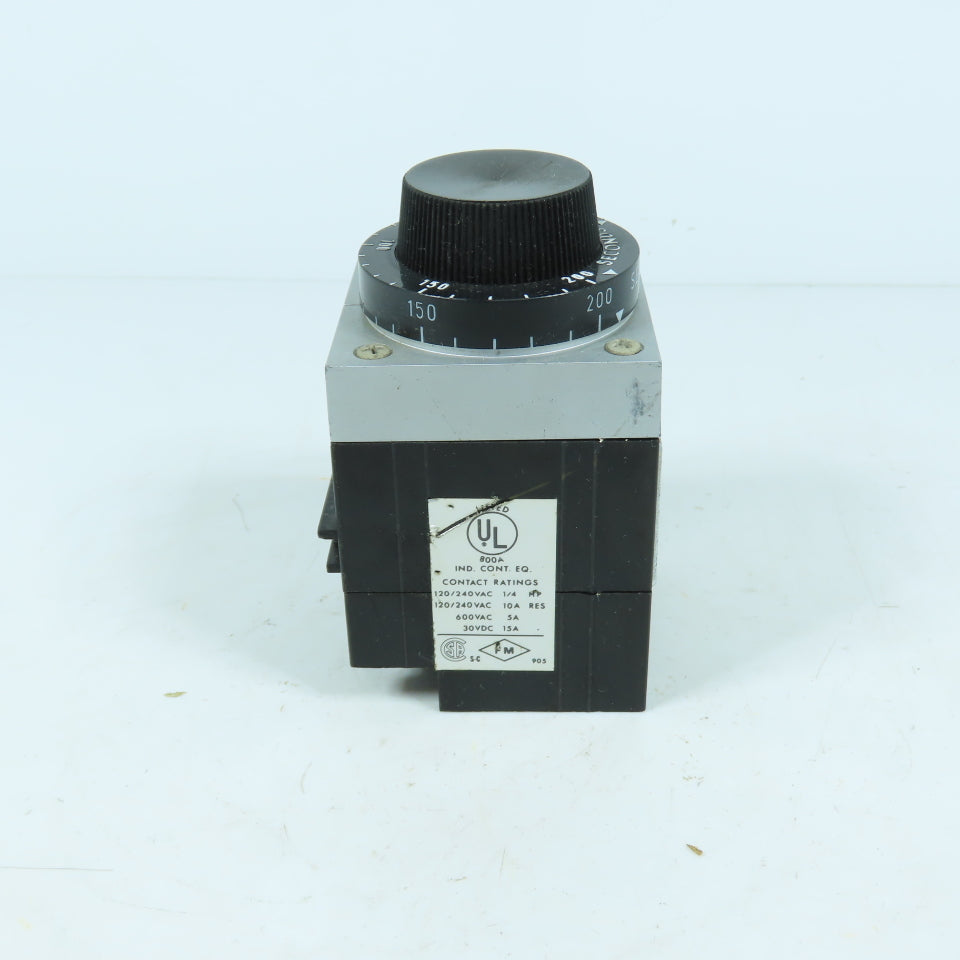 Agastat 7012AE Pneumatic Time Delay Relay 120V 20-200 Sec