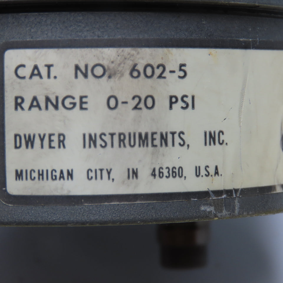 Dwyer 602-5 Pressure Transmitter 0-20PSI 1/8" NPT