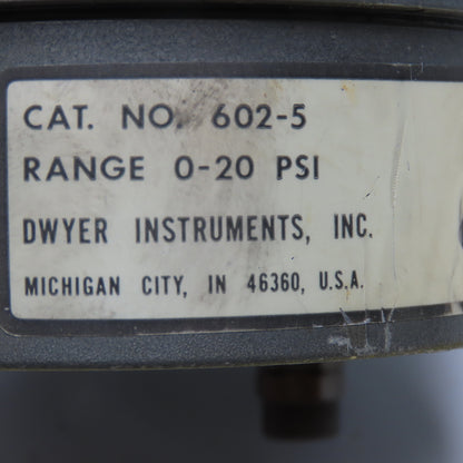 Dwyer 602-5 Pressure Transmitter 0-20PSI 1/8" NPT