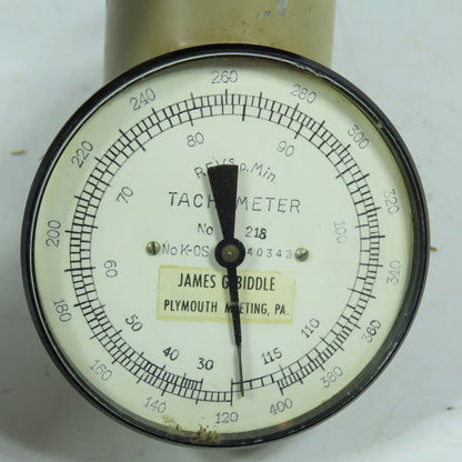 James G. Biddle 218 Handheld Analog Tachometer 300-4000 RPM