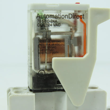 AutomationDirect 781-1C-24A Ice Cube Relays 24VAC SPDT 15A W/Bases Lot of 3