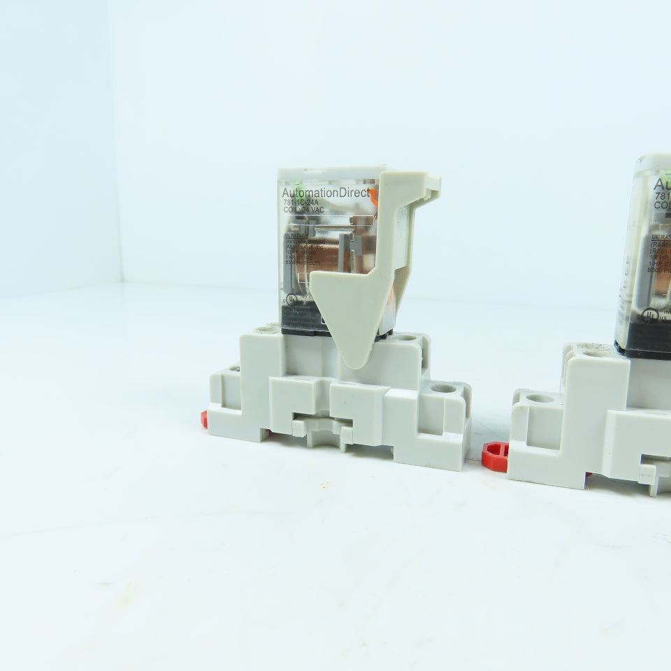 AutomationDirect 781-1C-24A Ice Cube Relays 24VAC SPDT 15A W/Bases Lot of 3