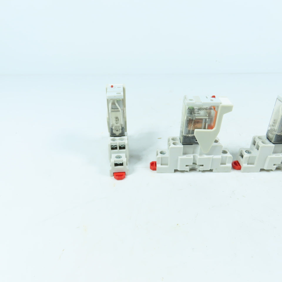 AutomationDirect 781-1C-24A Ice Cube Relays 24VAC SPDT 15A W/Bases Lot of 3