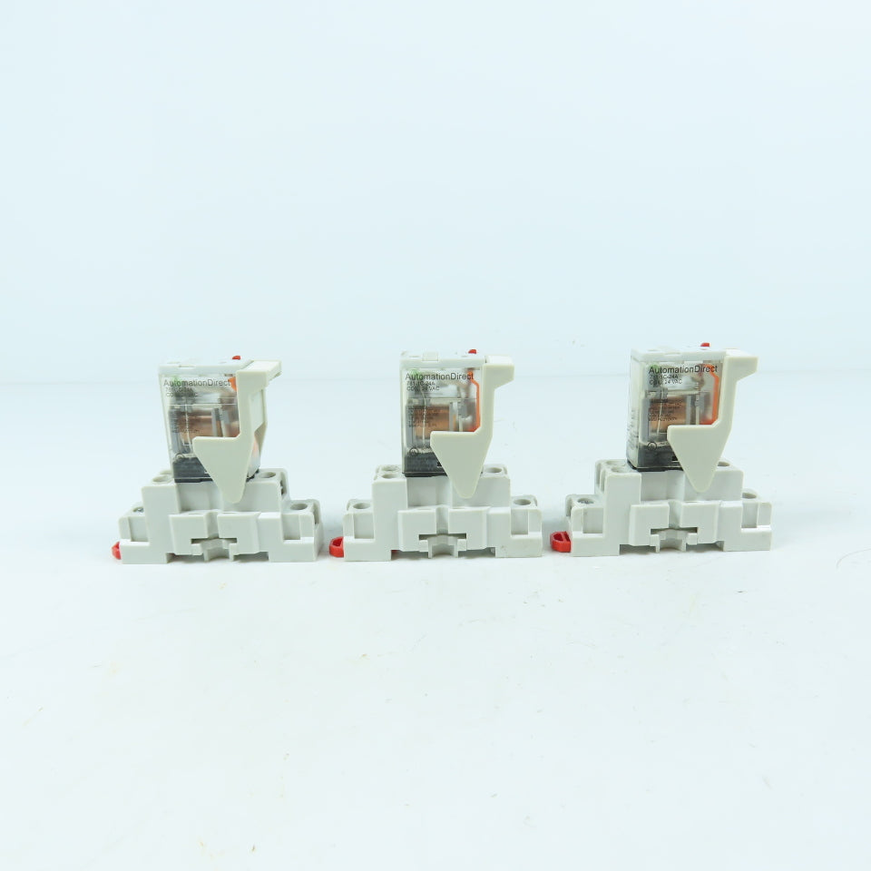 AutomationDirect 781-1C-24A Ice Cube Relays 24VAC SPDT 15A W/Bases Lot of 3
