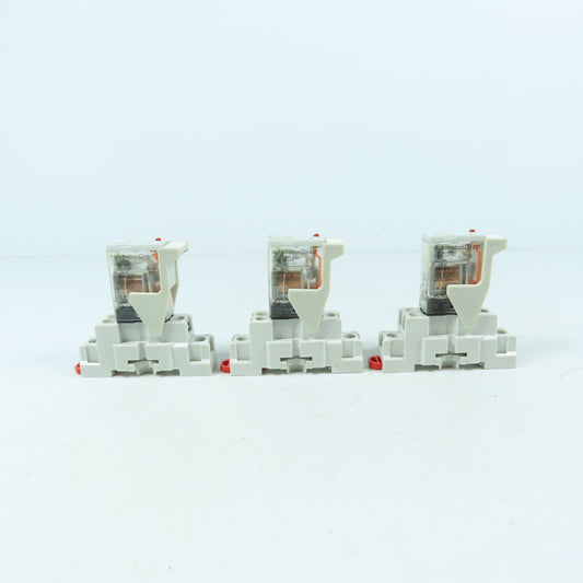 AutomationDirect 781-1C-24A Ice Cube Relays 24VAC SPDT 15A W/Bases Lot of 3