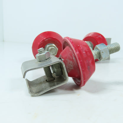 Insul-8 Corp 8300-W Red Conductor Bar Insulators Lot of 6