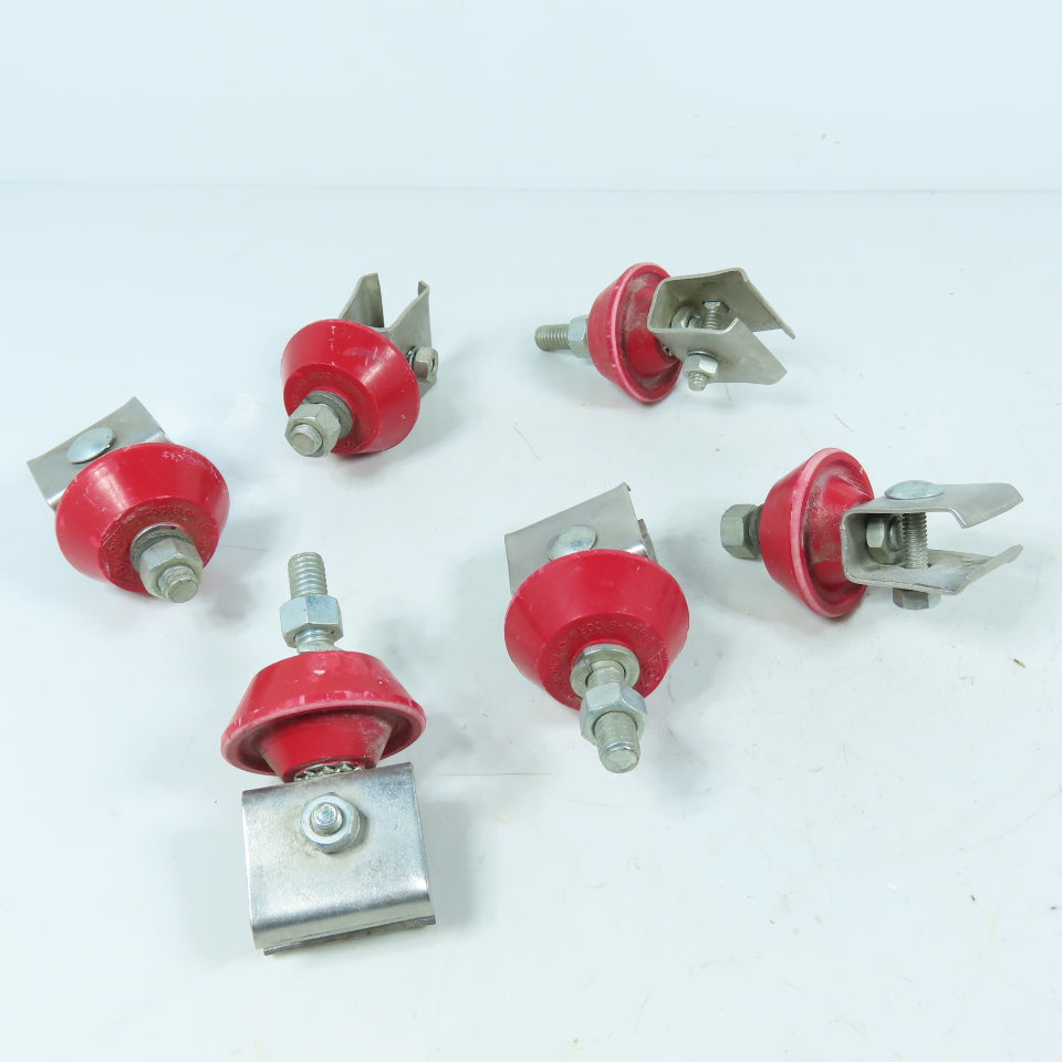 Insul-8 Corp 8300-W Red Conductor Bar Insulators Lot of 6