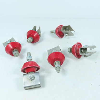 Insul-8 Corp 8300-W Red Conductor Bar Insulators Lot of 6