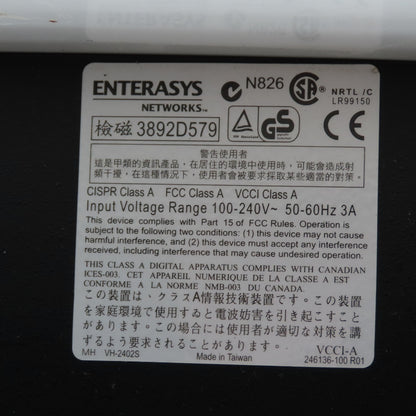 Enterasys Networks VH-2402S Vertical Horizon 24-Port Fast Ethernet Switch